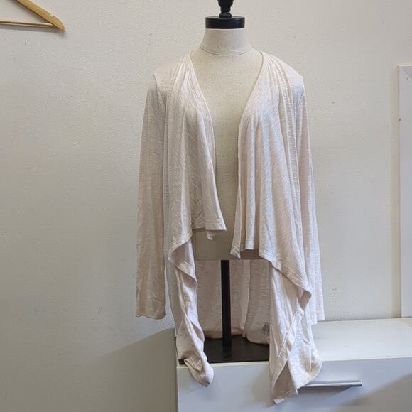 Pink Republic Beige Open-Front Cardigan with Waterfall Style size XL - Picture 1 of 5